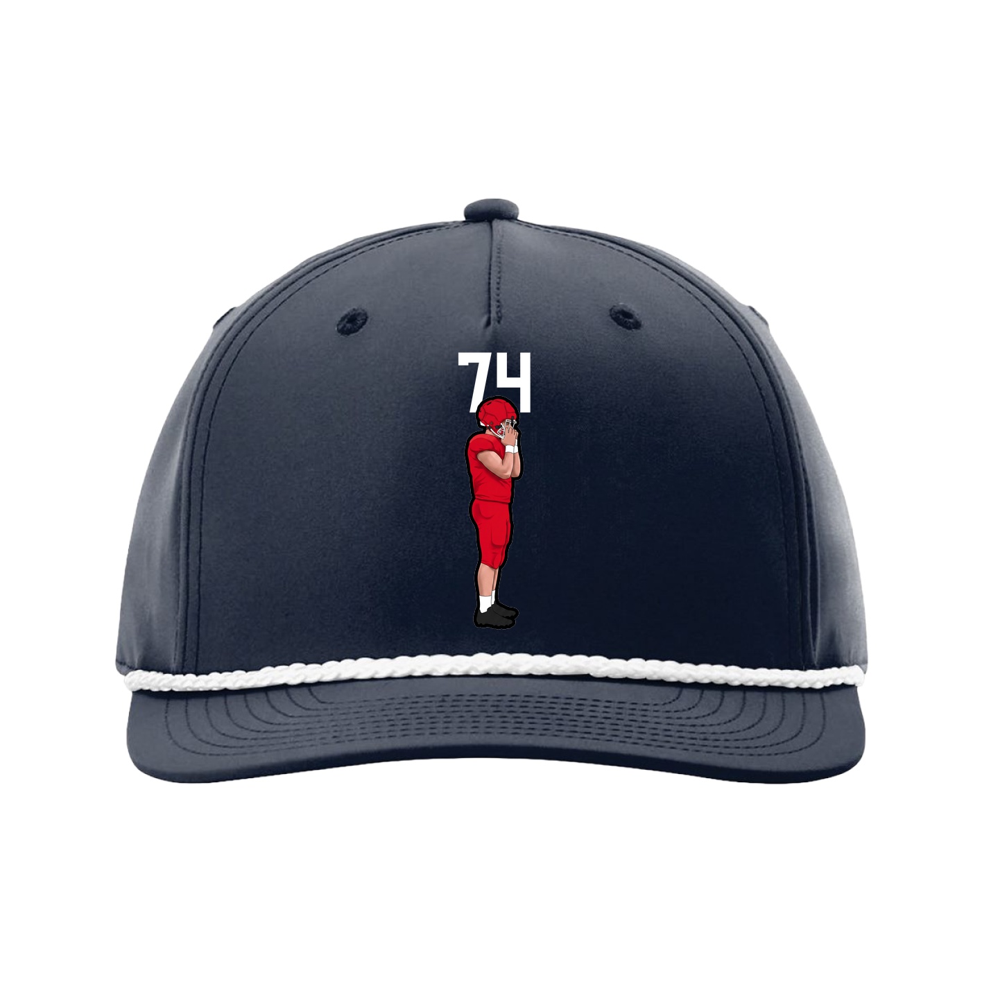 Five-Panel Classic Rope Cap — Number Top in Navy