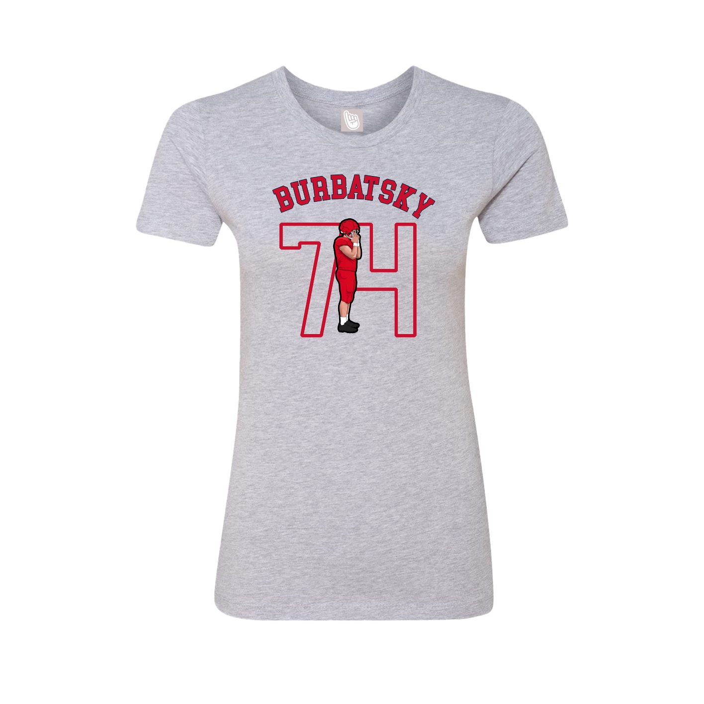 Fitted Women's Tee — Shirsey Arch in Grey