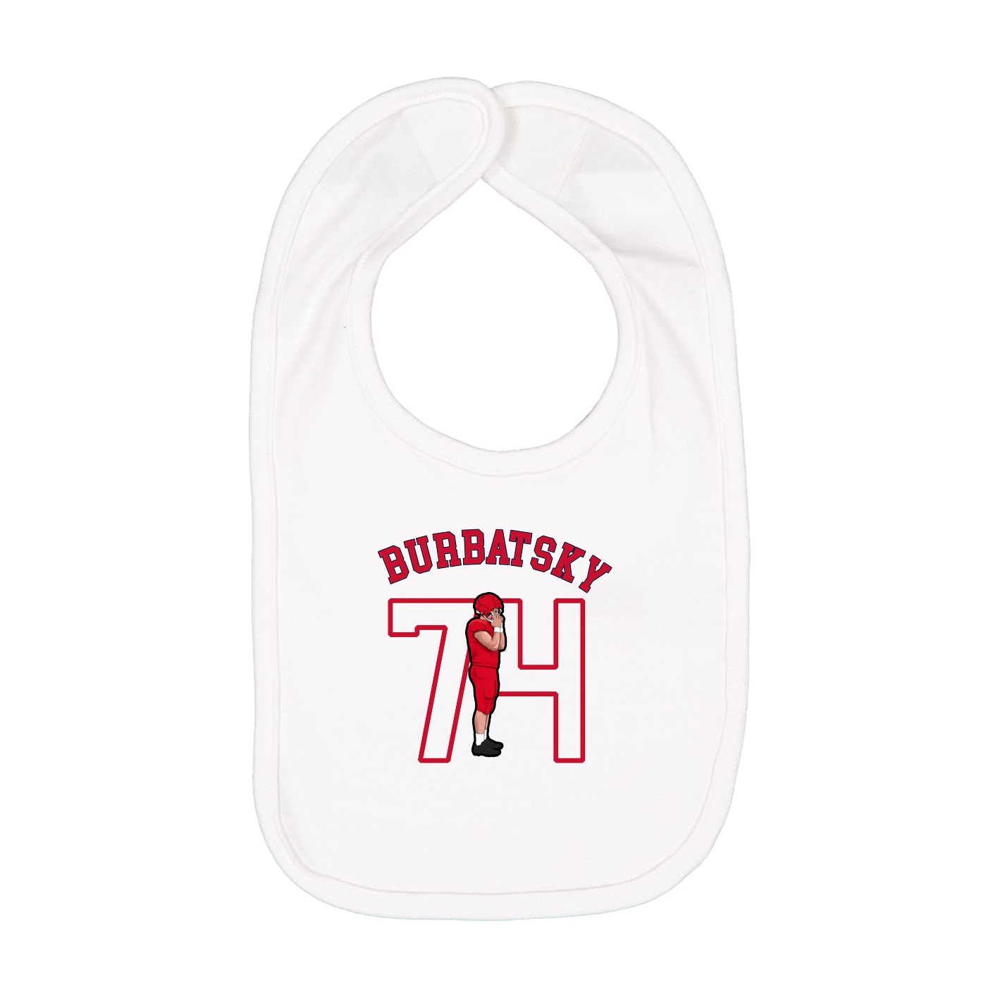 Infant Bib — Shirsey Arch in White