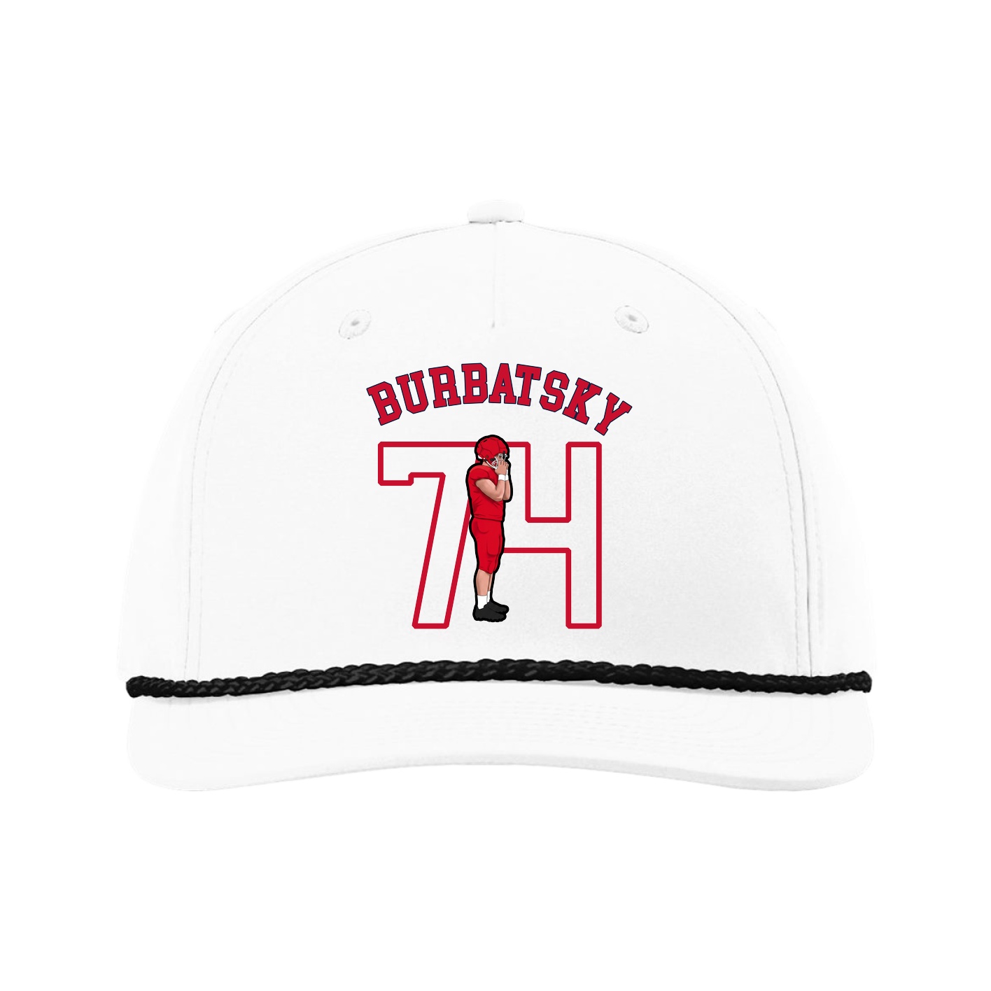 Five-Panel Classic Rope Cap — Shirsey Arch in White