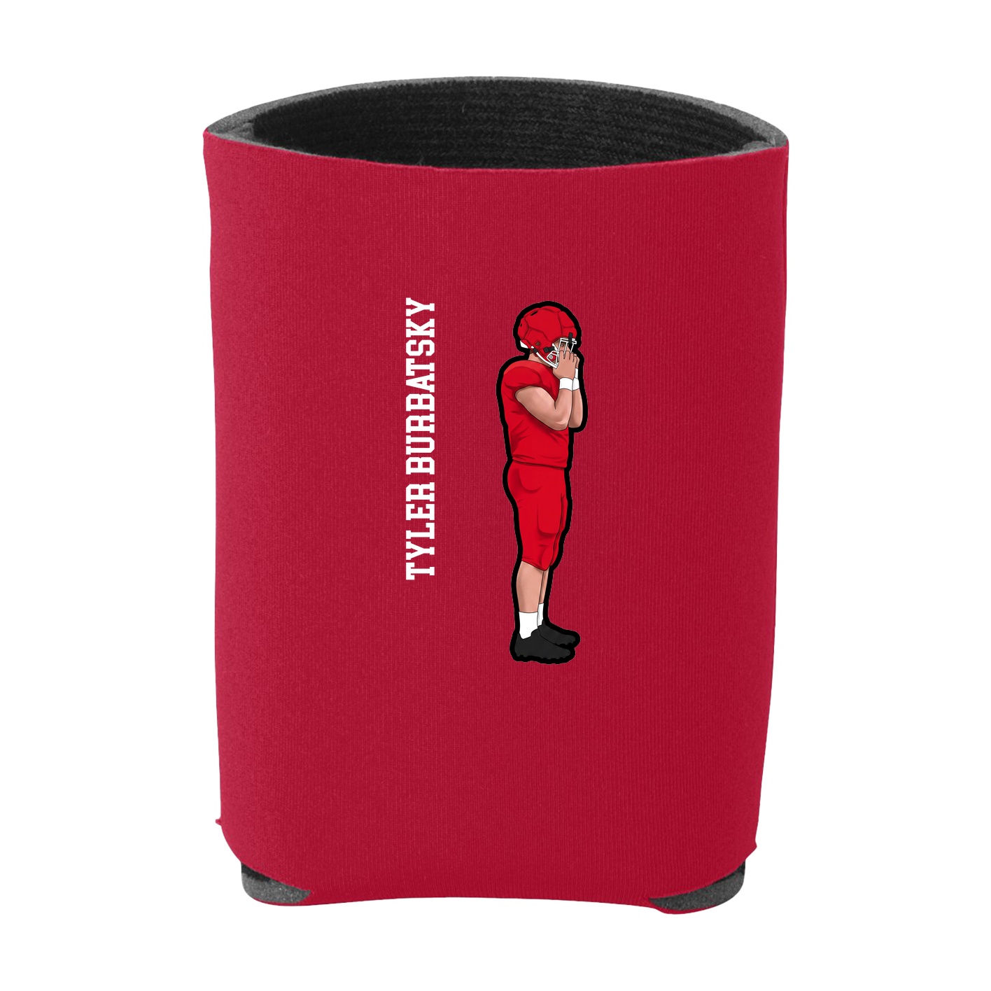 Can Holder — Name Vertical in Red