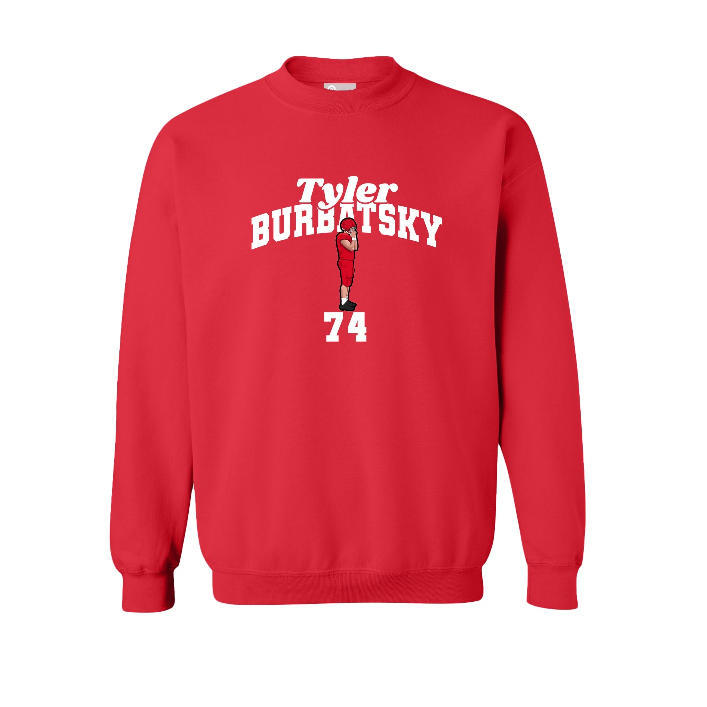 Fleece Crew — Signature Arch in Red