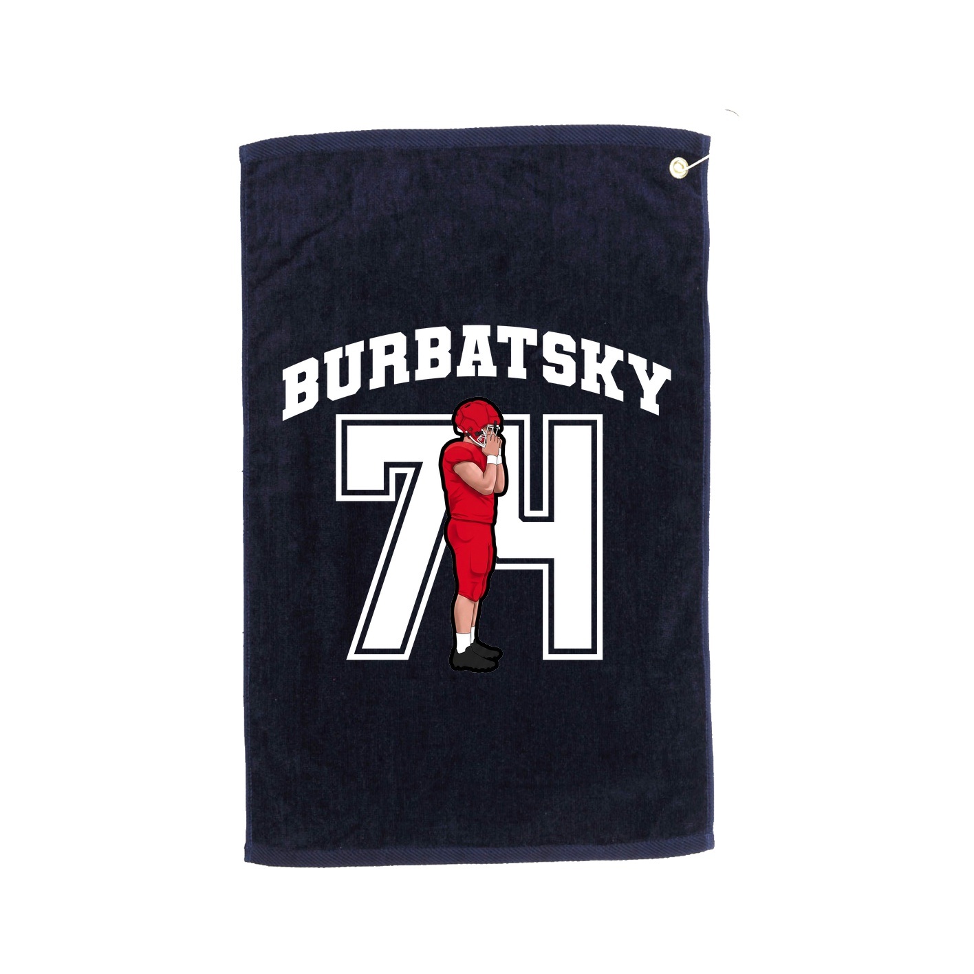 Golf Towel — Number in Navy