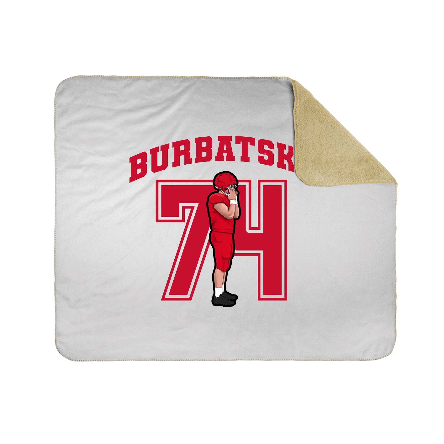 Throw Blanket — Number in White