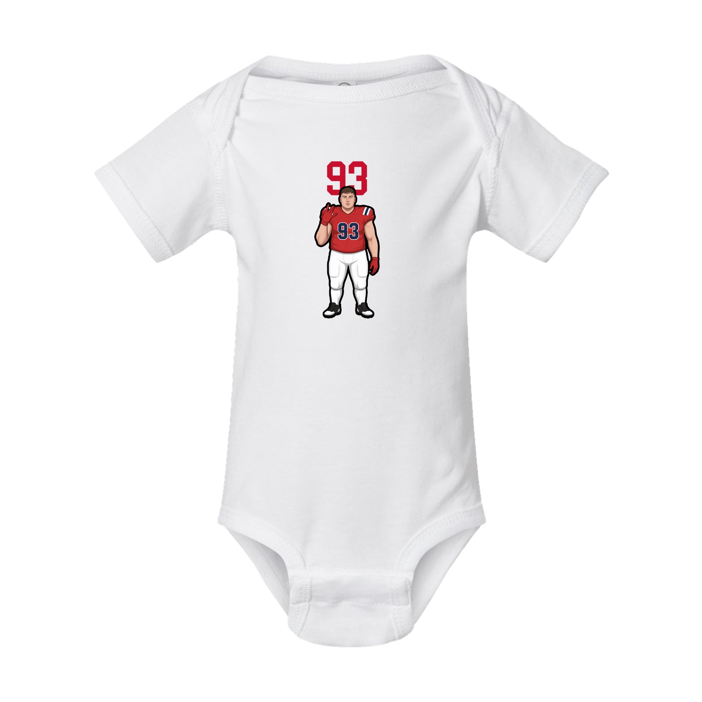 Baby Onesie — Number Top in White