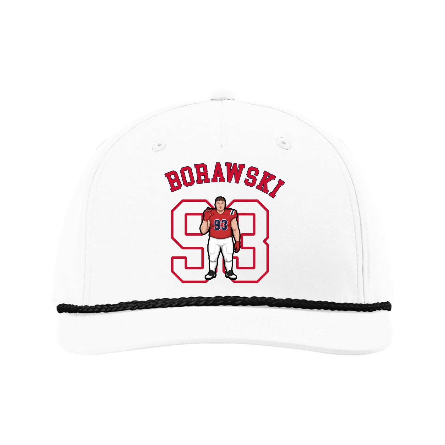 Five-Panel Classic Rope Cap — Shirsey Arch in White