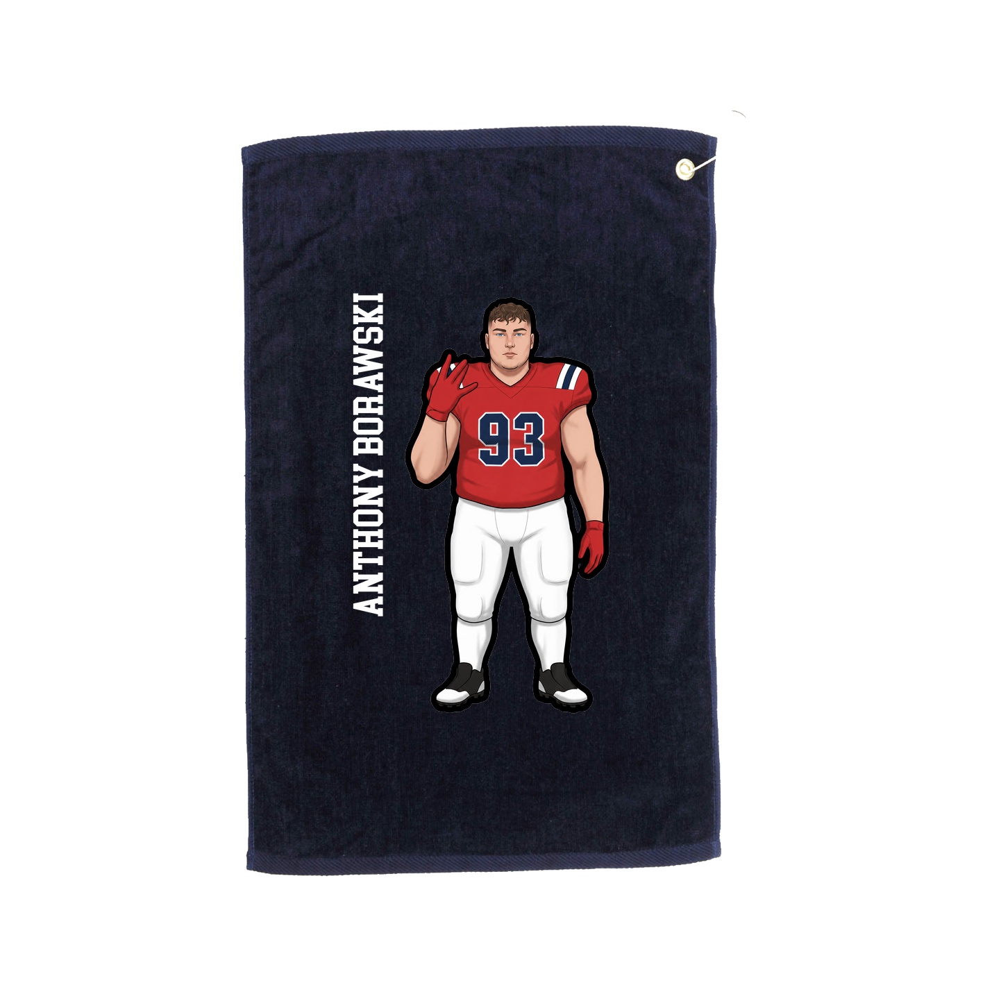 Golf Towel — Name Vertical in Navy