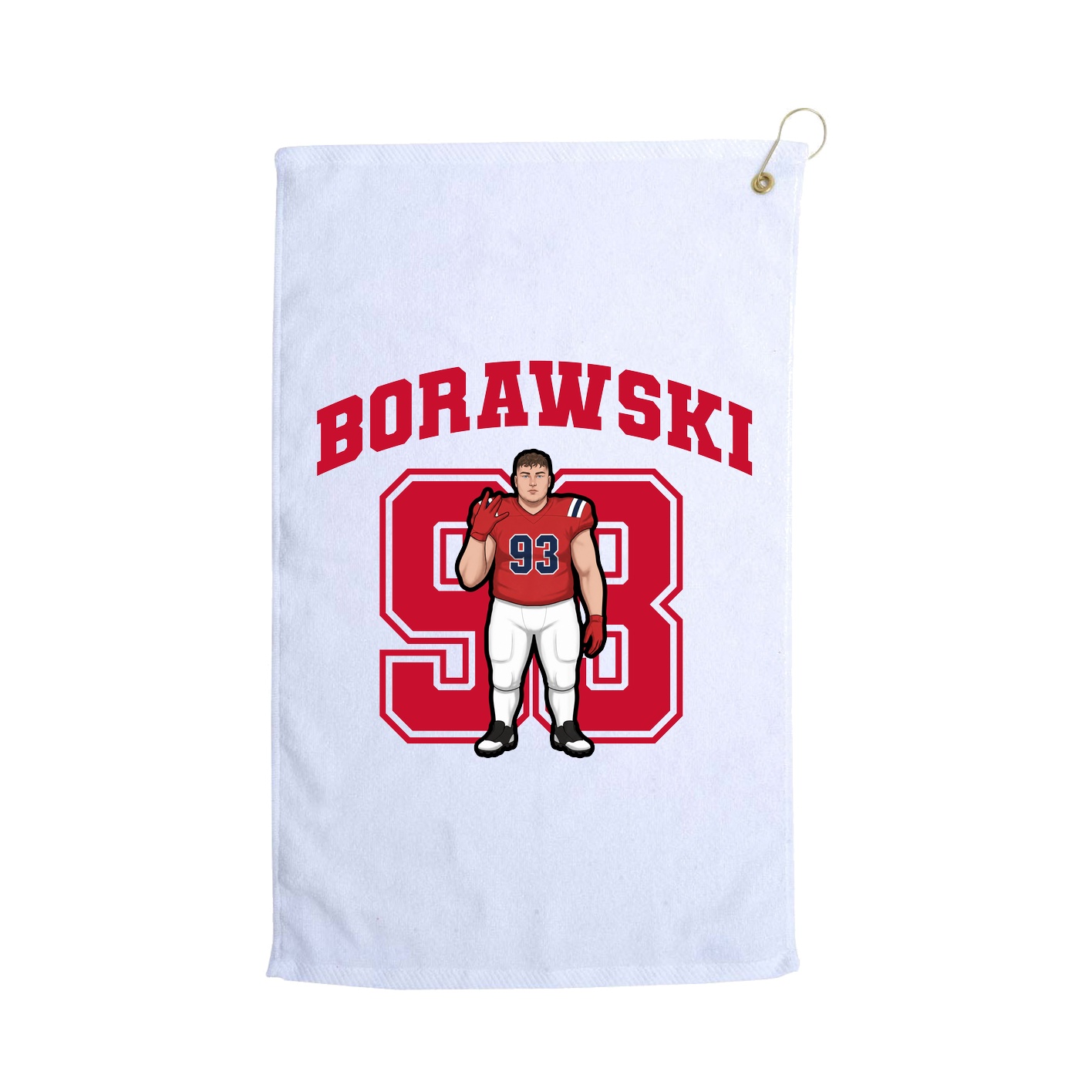 Golf Towel — Number in White