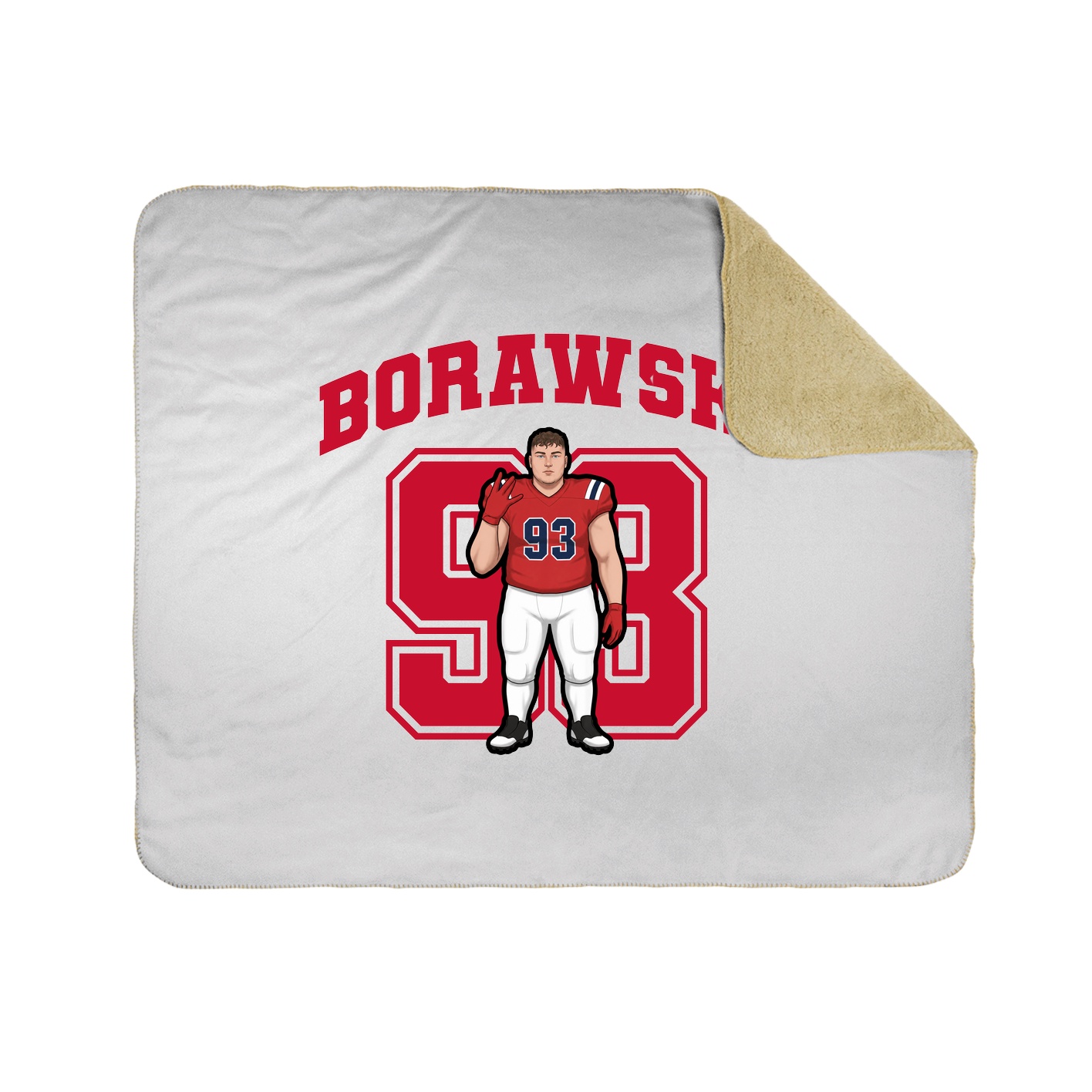 Throw Blanket — Number in White