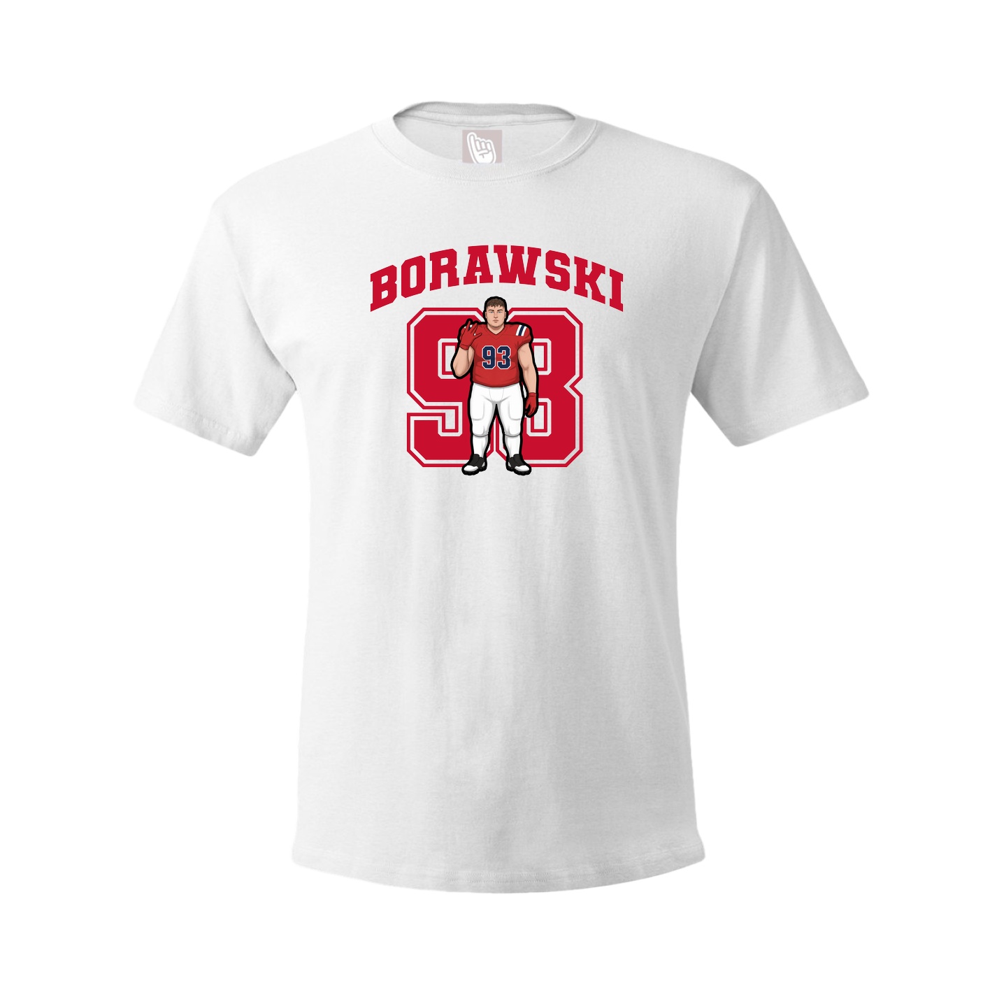 Youth Tee — Number in White