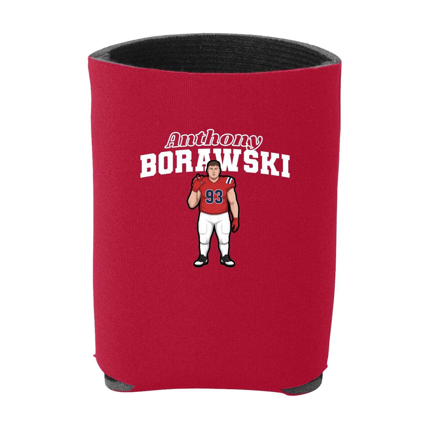 Can Holder — Name Arch in Red