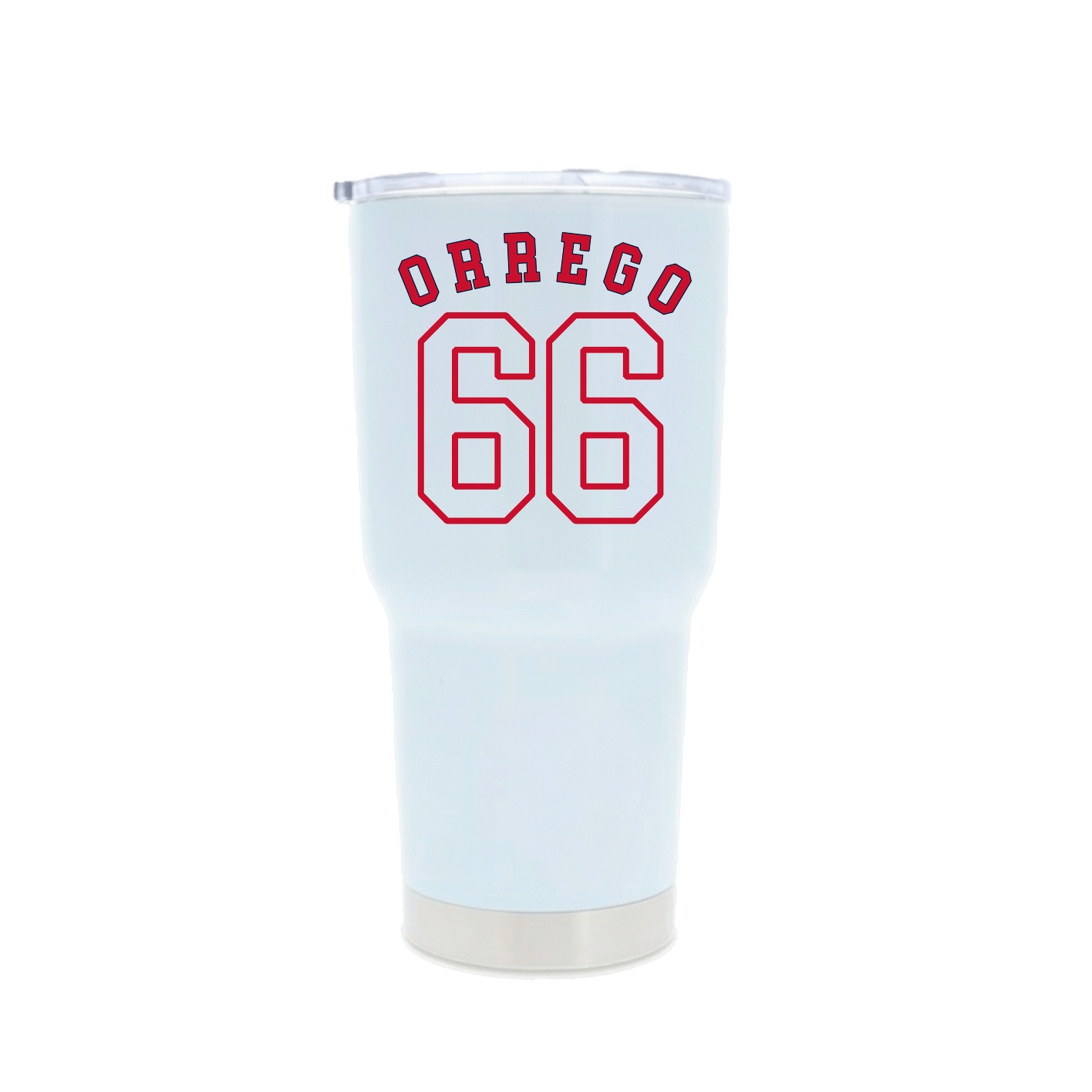 30oz Stainless Steel Tumbler — Shirsey Arch in White