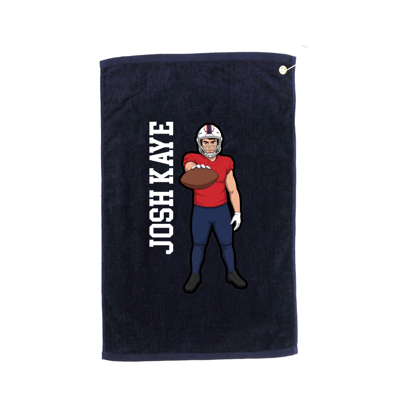 Golf Towel — Name Vertical in Navy