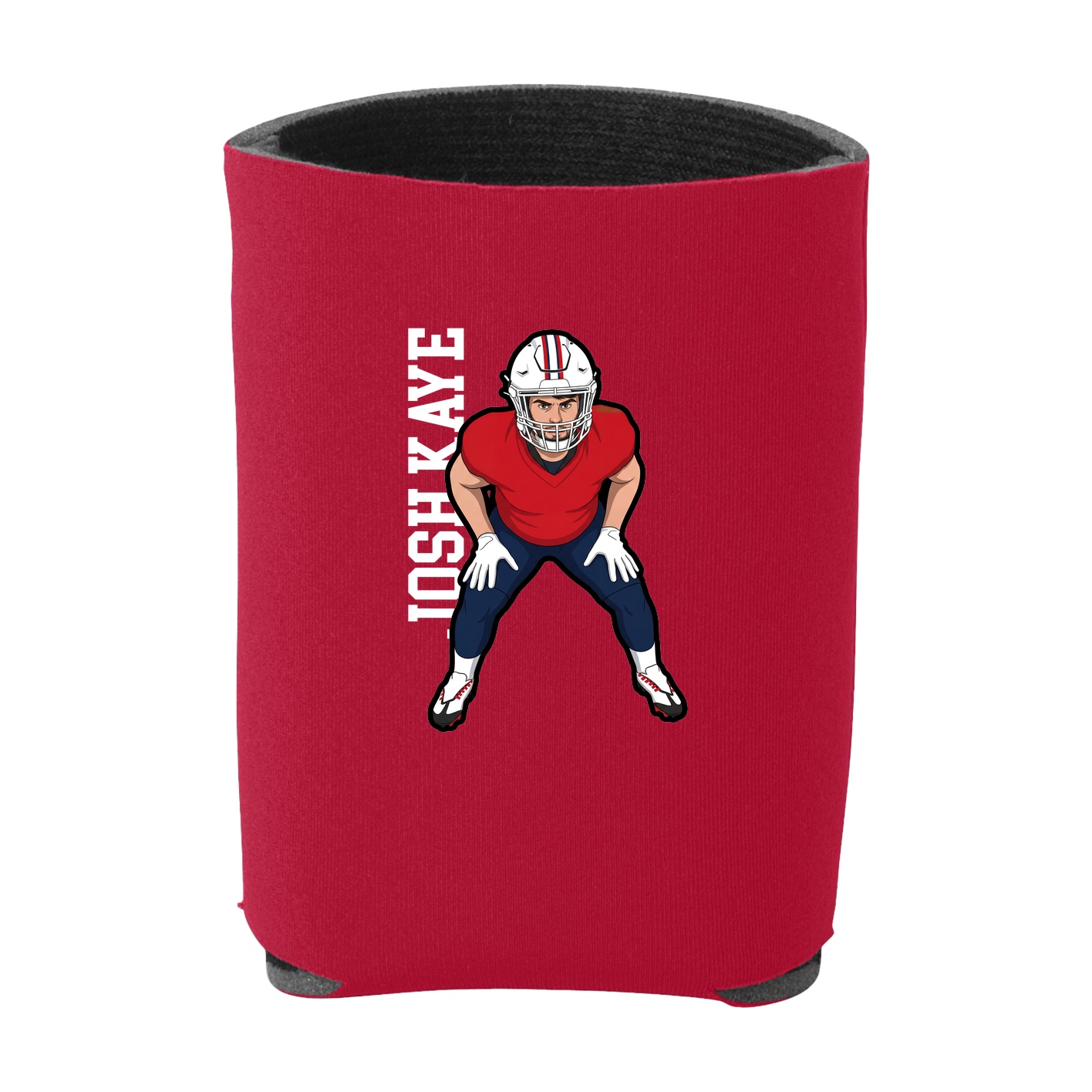 Can Holder — Name Vertical in Red
