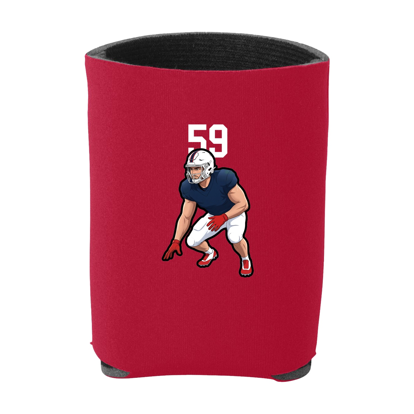 Can Holder — Number Top in Red