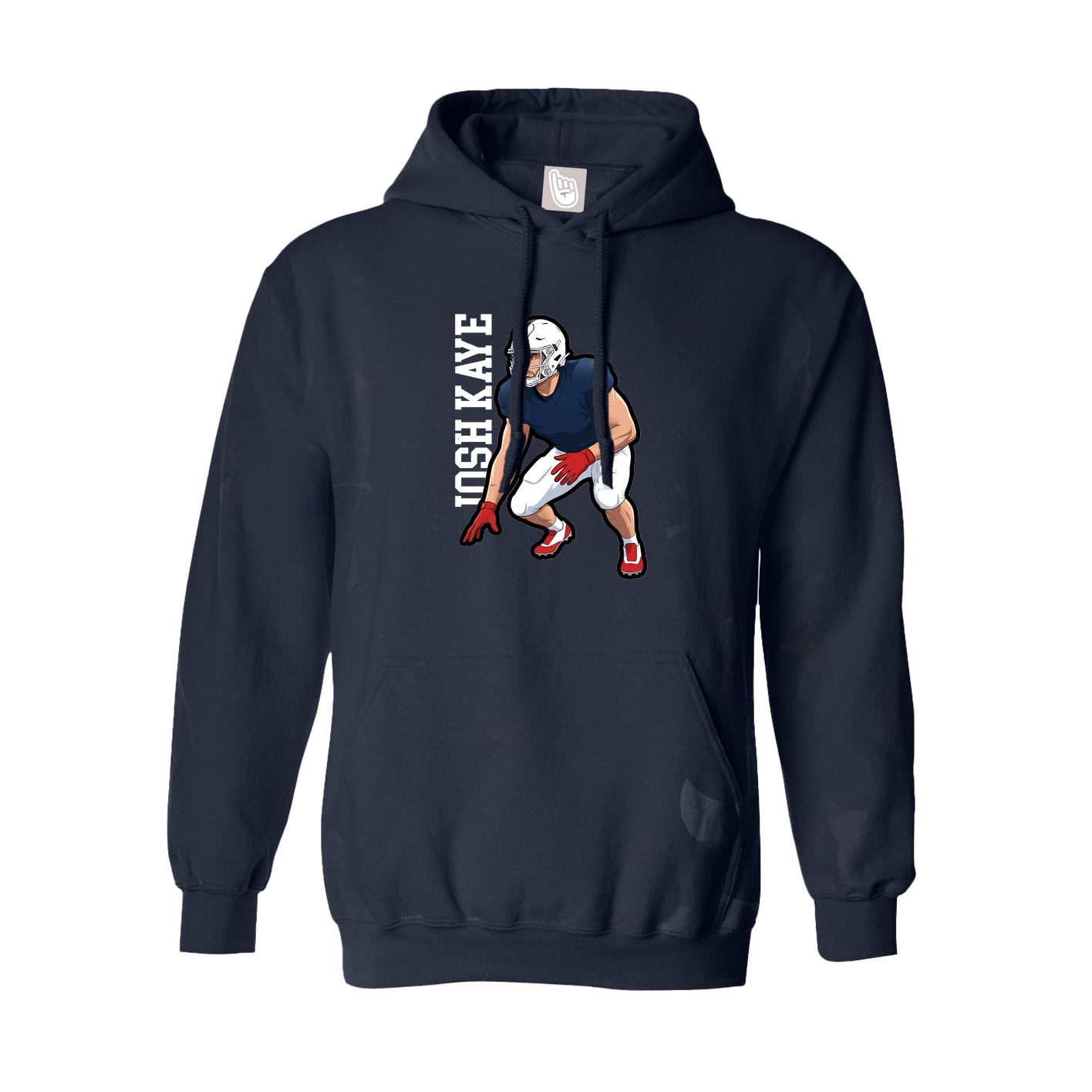 Youth Hoodie — Name Vertical in Navy