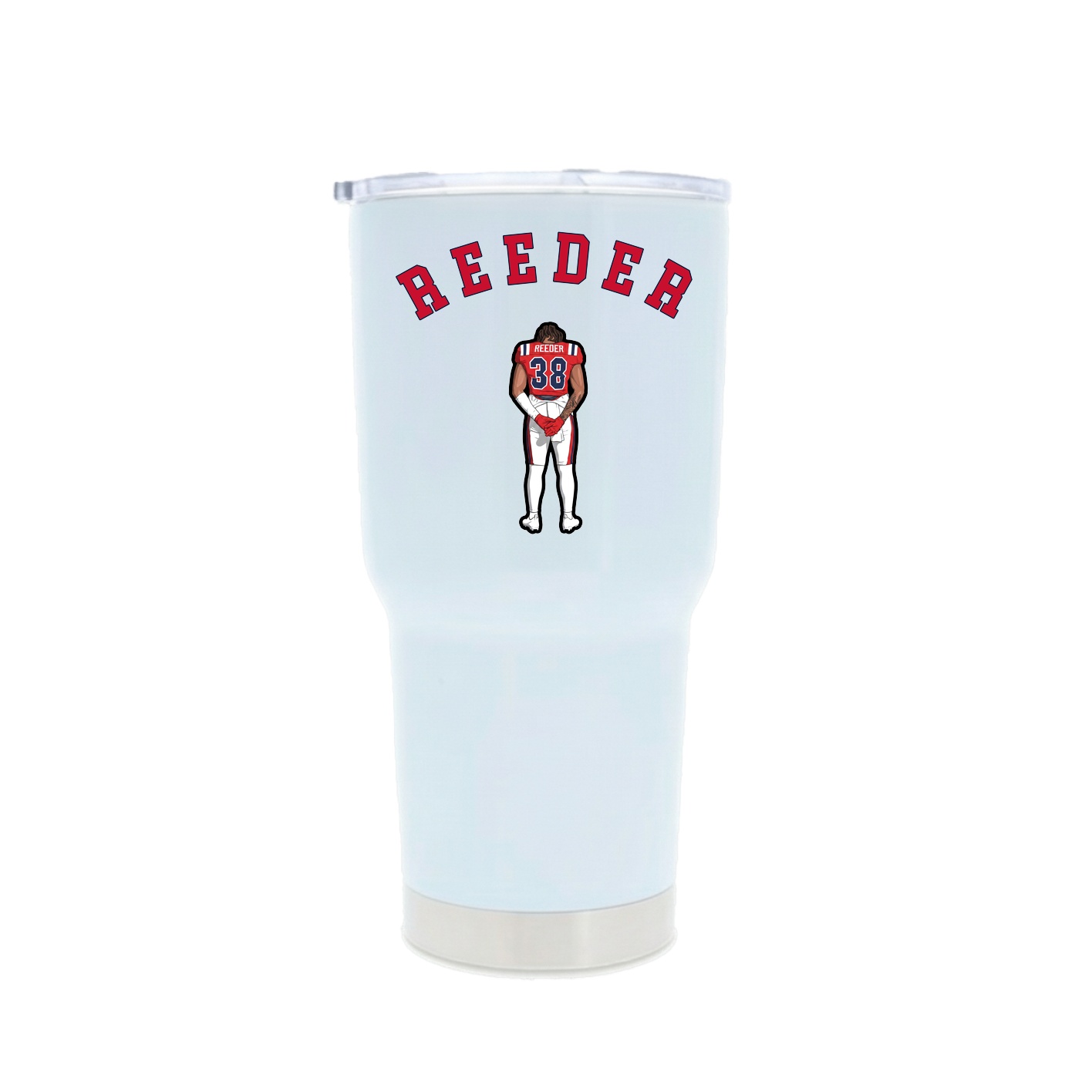 30oz Stainless Steel Tumbler — Shirsey Arch in White