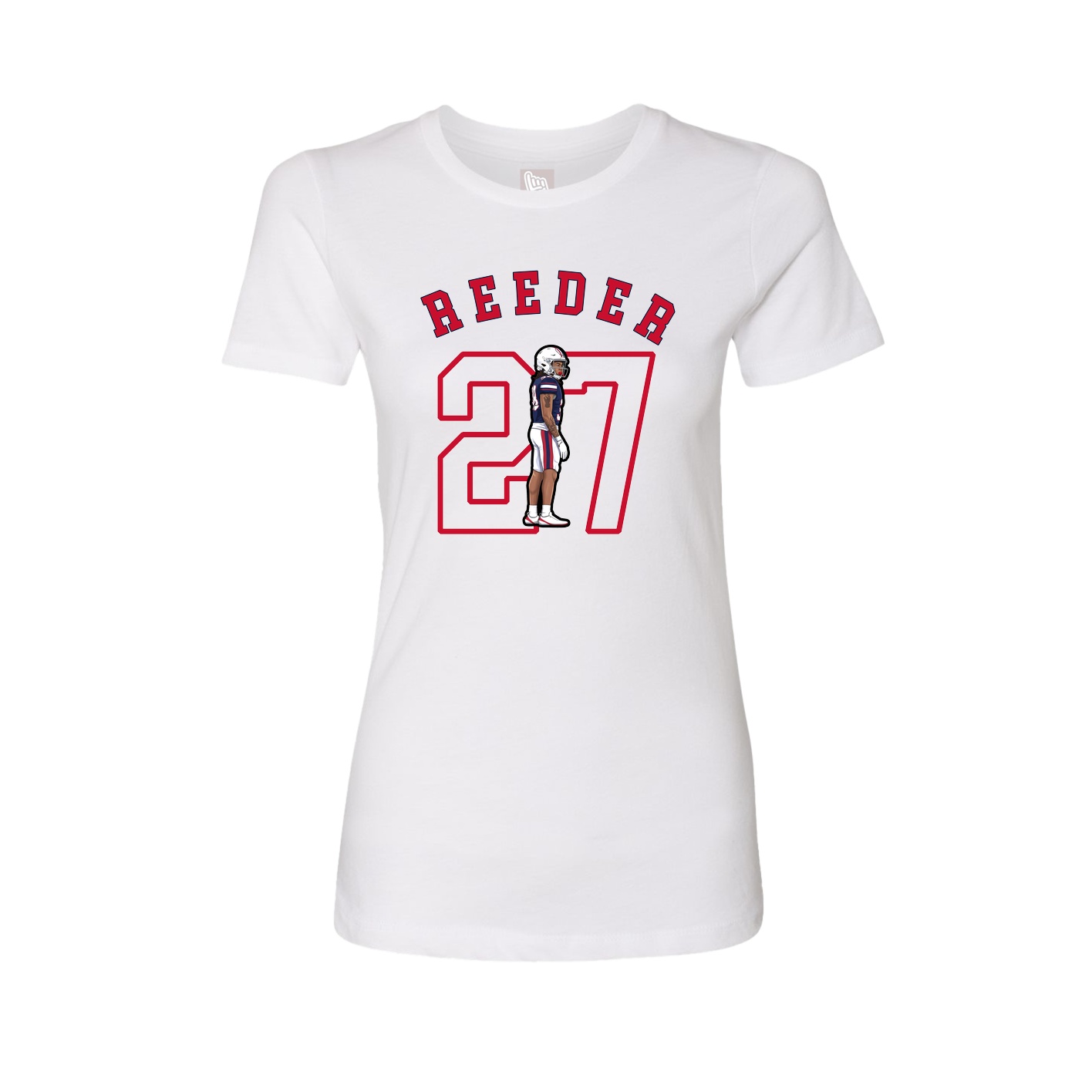 Fitted Women's Tee — Shirsey Arch in White