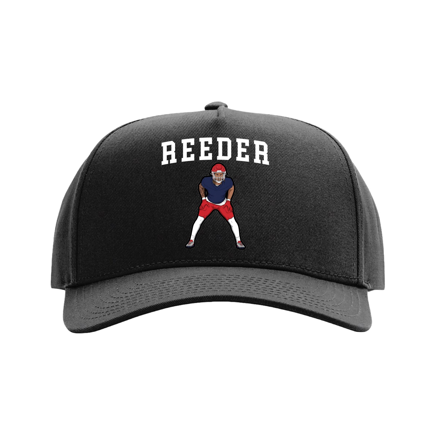Full Fabric Five-Panel Champ Cap — Shirsey in Black