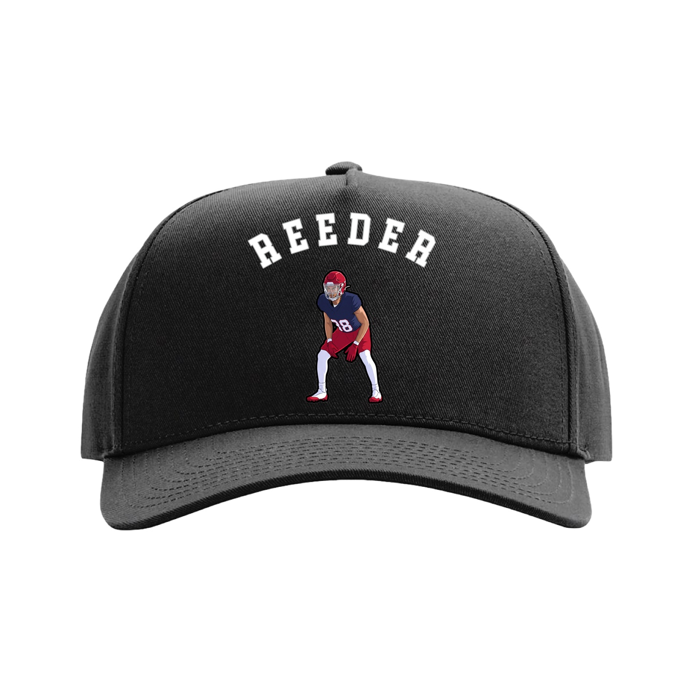 Full Fabric Five-Panel Champ Cap — Shirsey Arch in Black