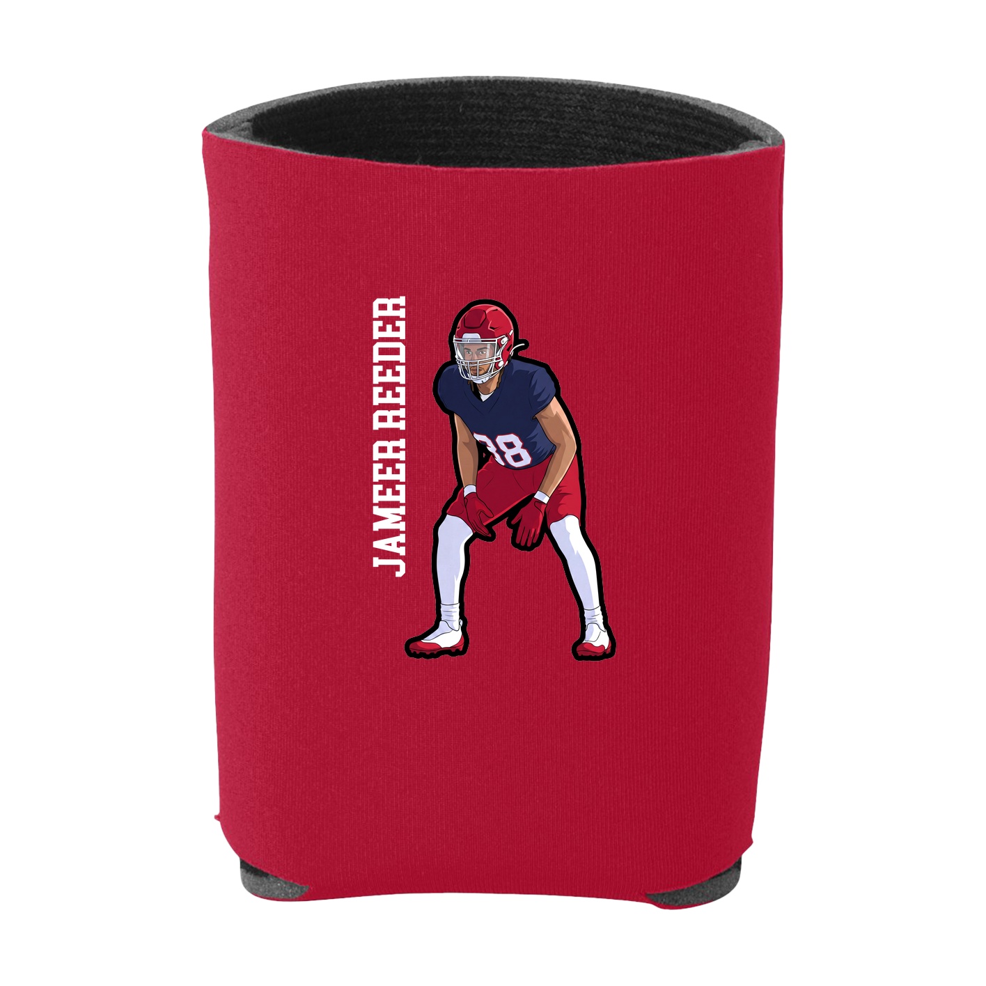 Can Holder — Name Vertical in Red