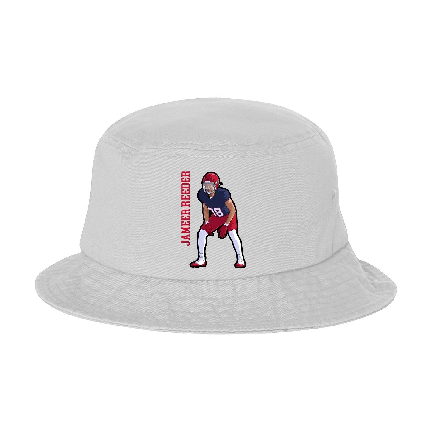 Bucket Cap — Name Vertical in White