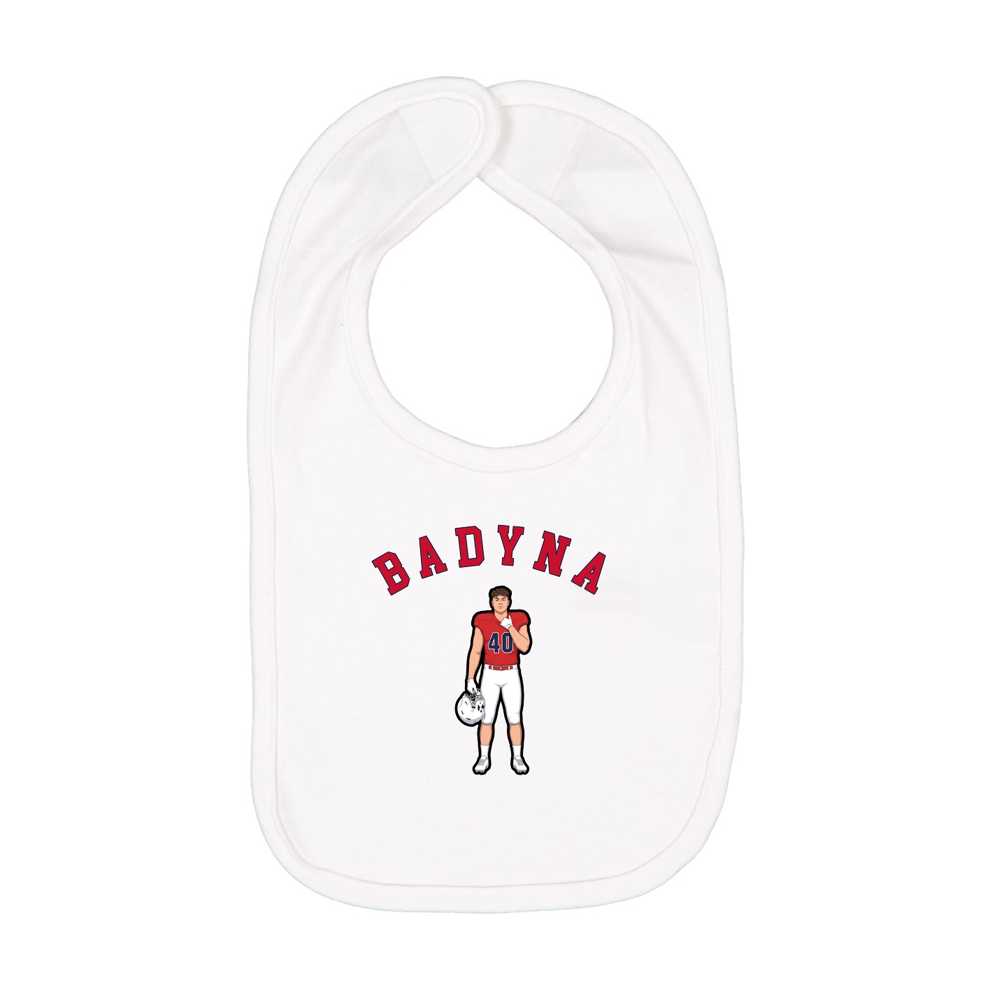 Infant Bib — Shirsey Arch in White