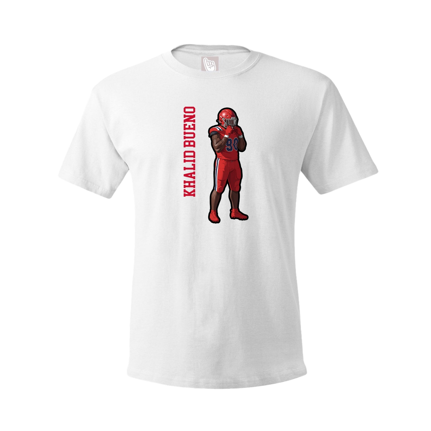 Youth Tee — Name Vertical in White