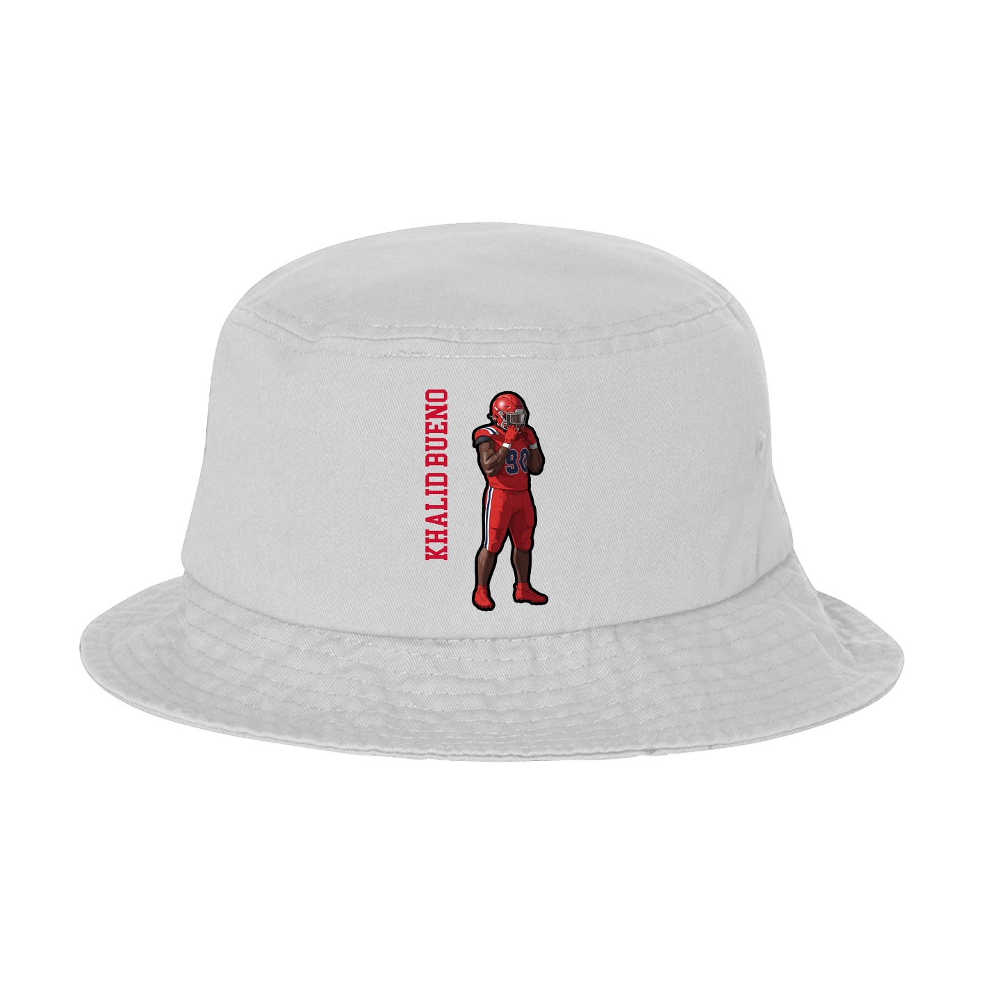 Bucket Cap — Name Vertical in White