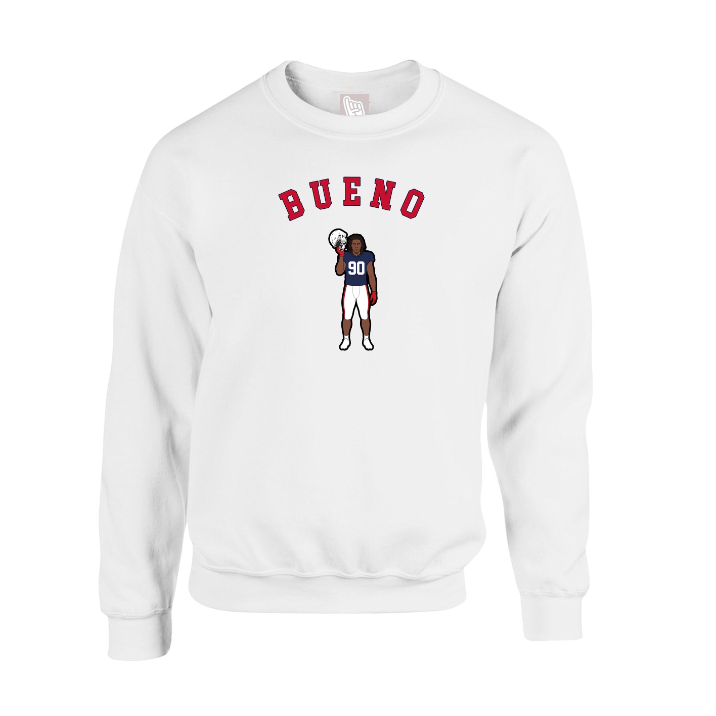 Fleece Crew — Shirsey Arch in White