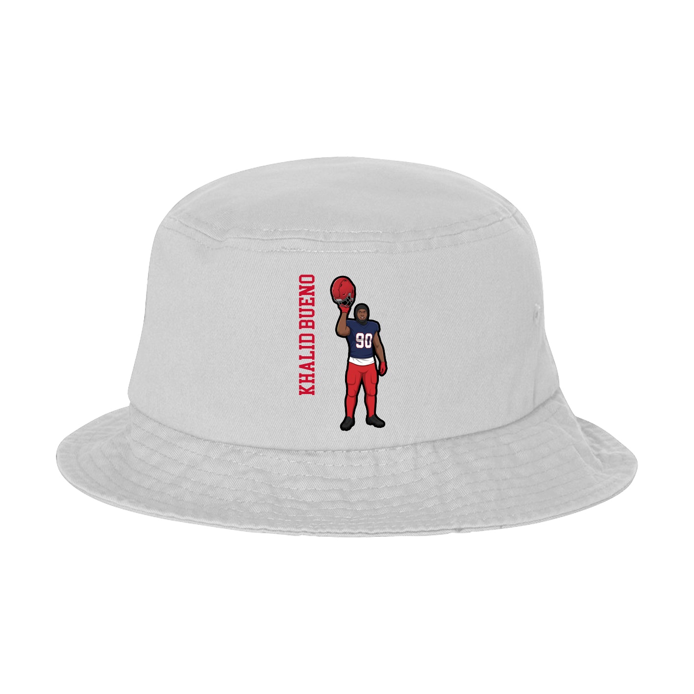 Bucket Cap — Name Vertical in White