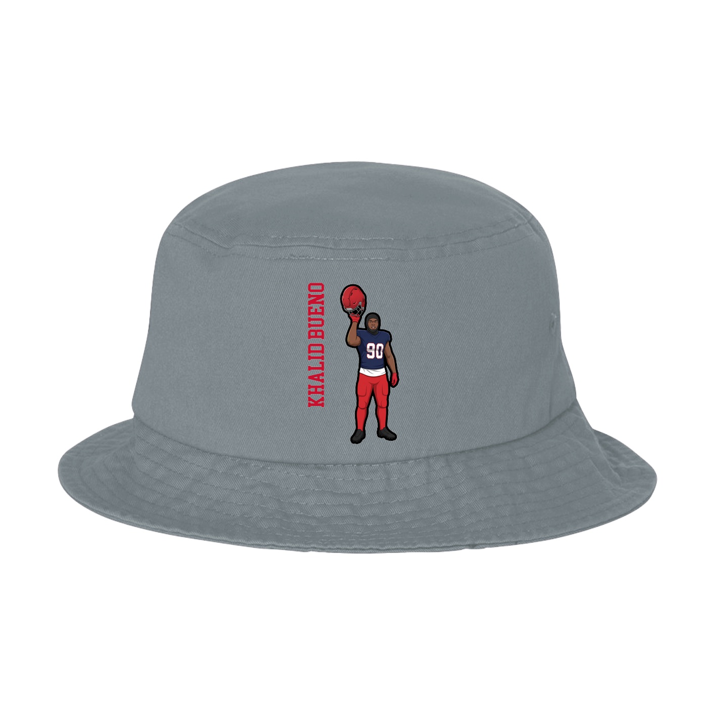 Bucket Cap — Name Vertical in Grey