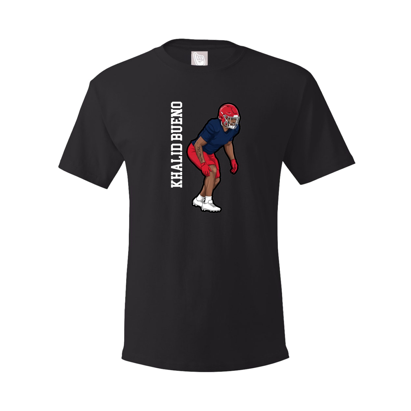 Youth Tee — Name Vertical in Black
