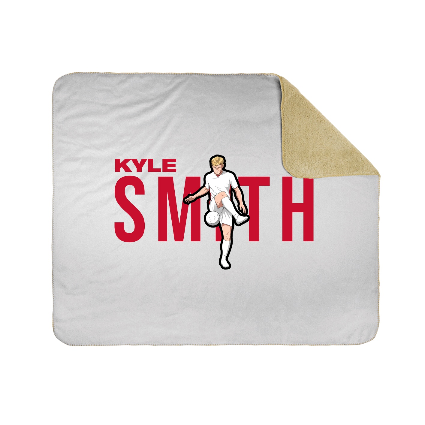 Throw Blanket — Player Name in White