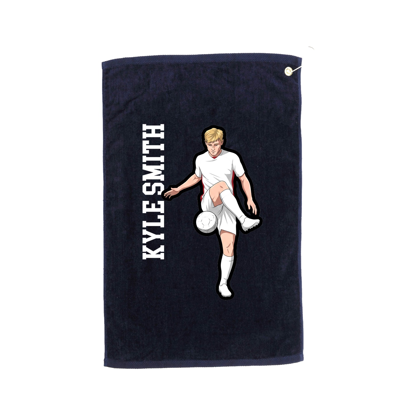 Golf Towel — Name Vertical in Navy