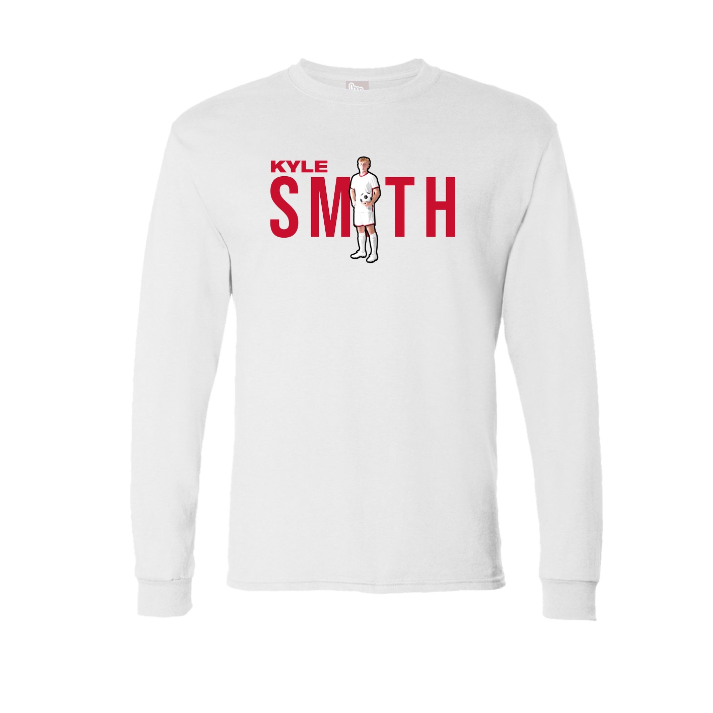 Long Sleeve Tee — Player Name in White