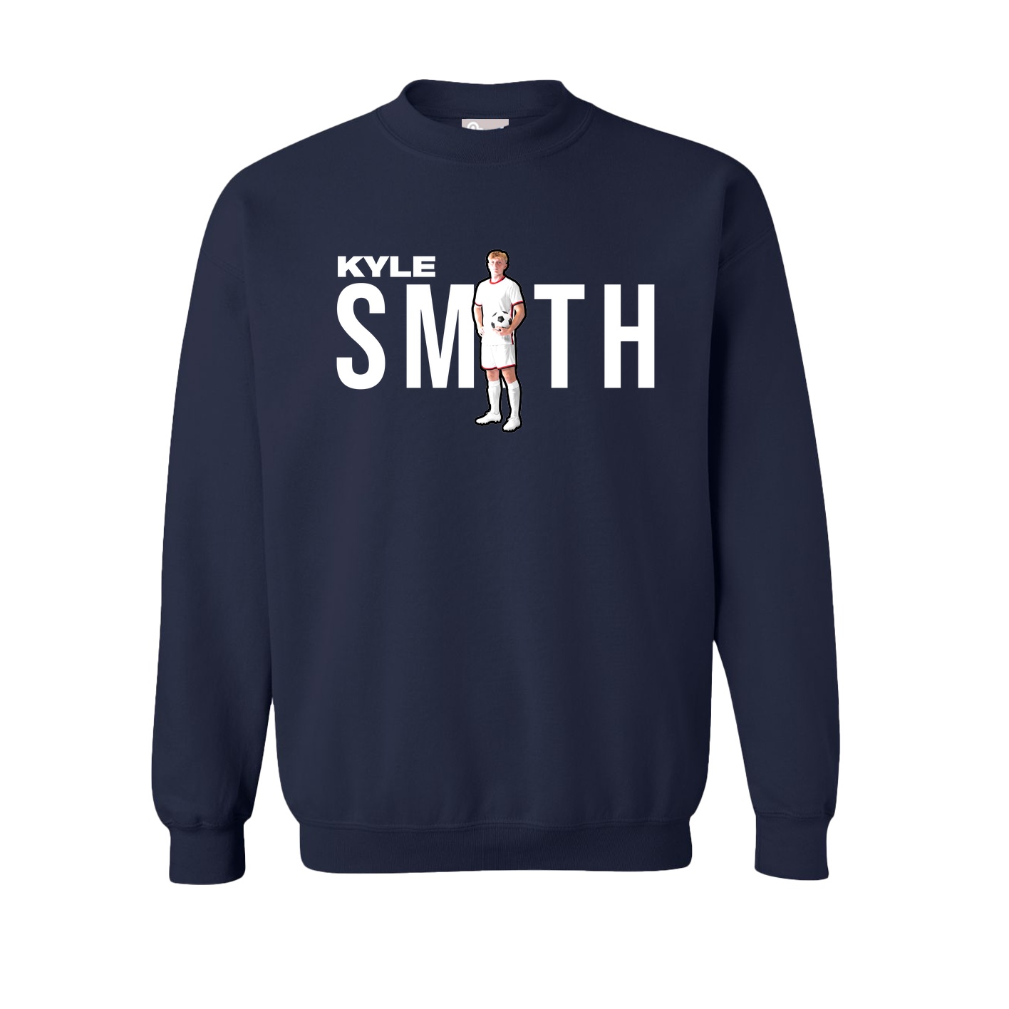 Fleece Crew — Player Name in Navy