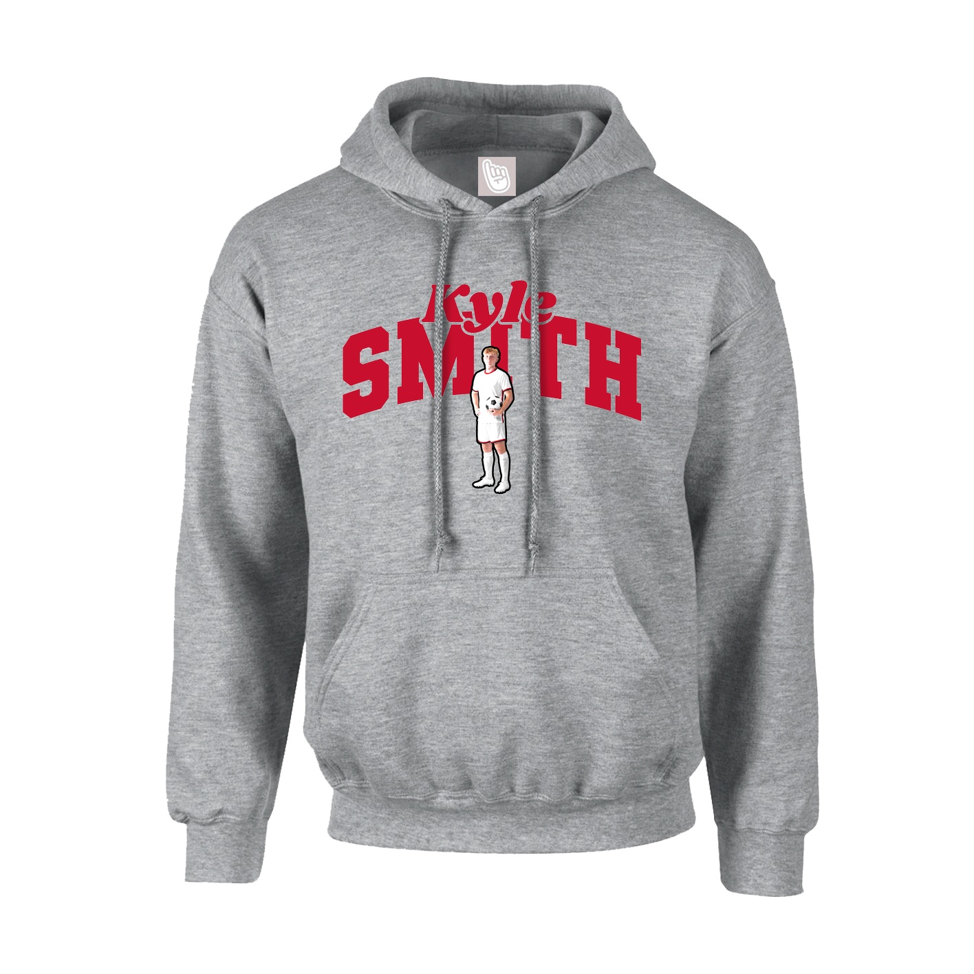Youth Hoodie — Signature Arch in Grey