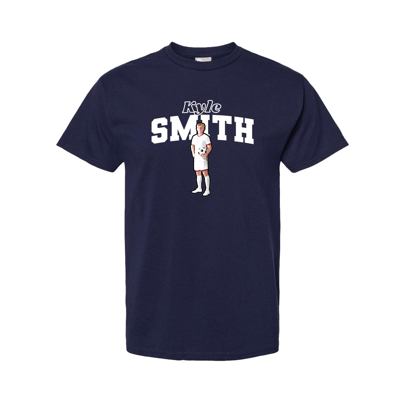 Youth Tee — Name Arch in Navy