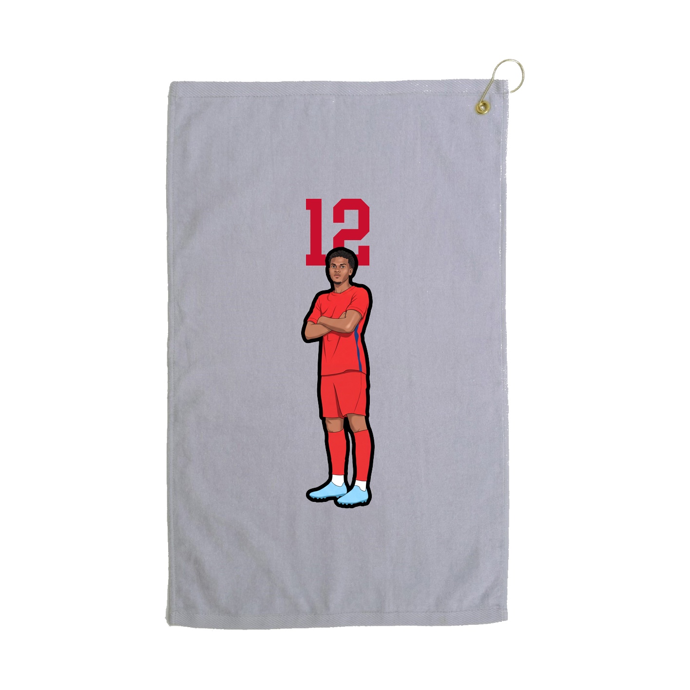 Golf Towel — Number Top in Grey