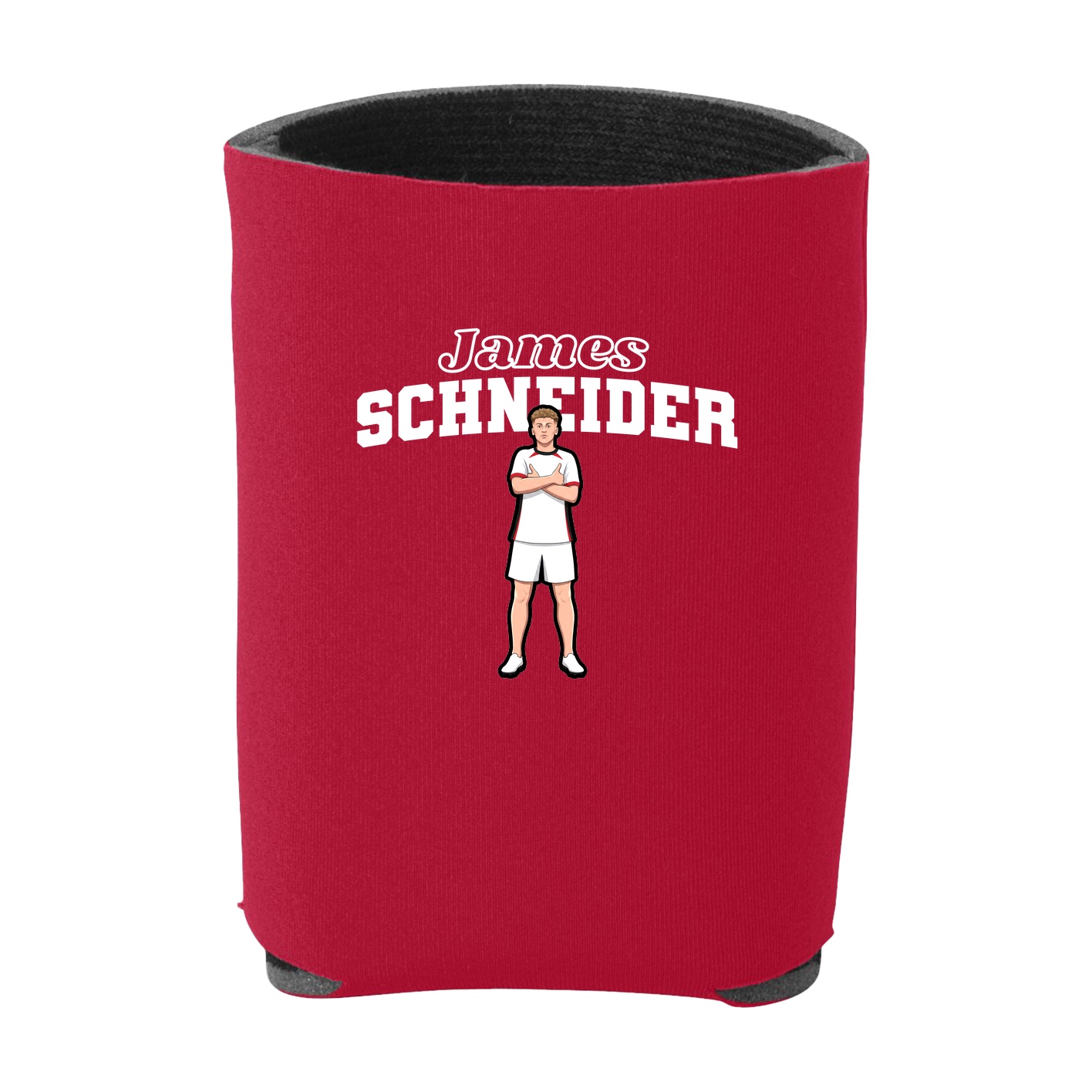 Can Holder — Name Arch in Red