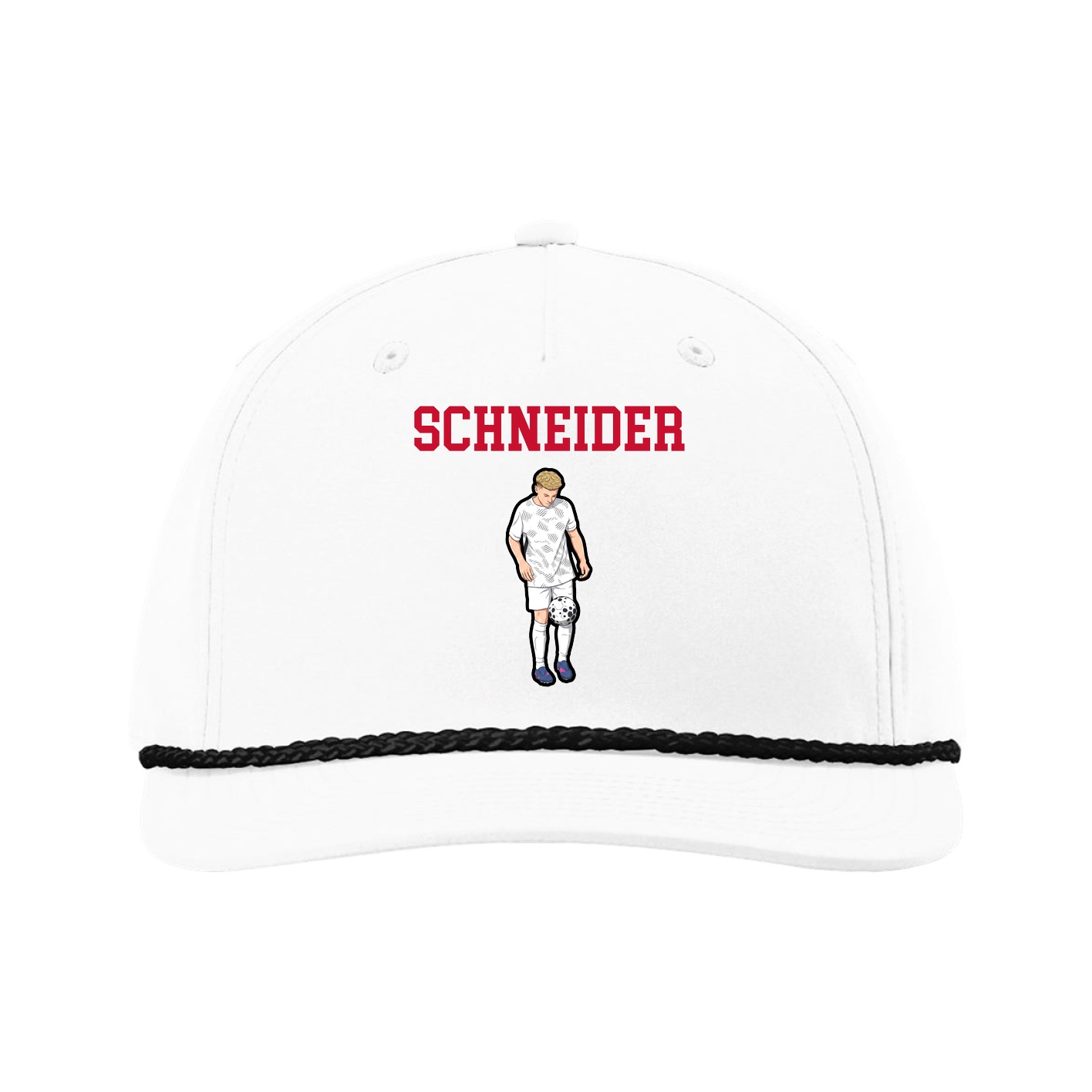 Five-Panel Classic Rope Cap — Shirsey in White