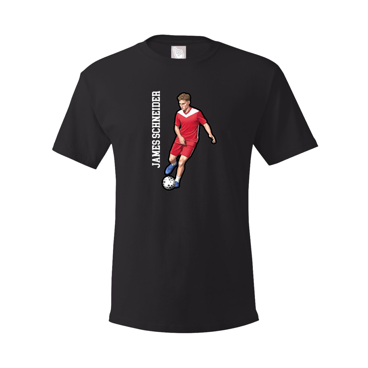 Tee — Name Vertical in Black