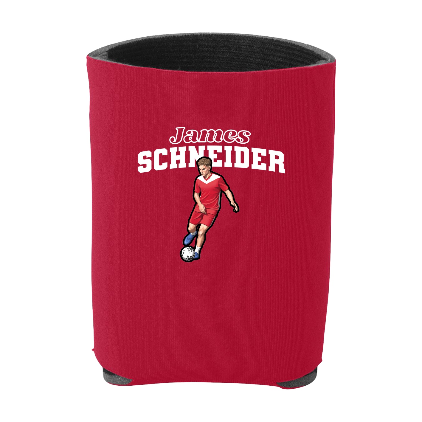 Can Holder — Name Arch in Red