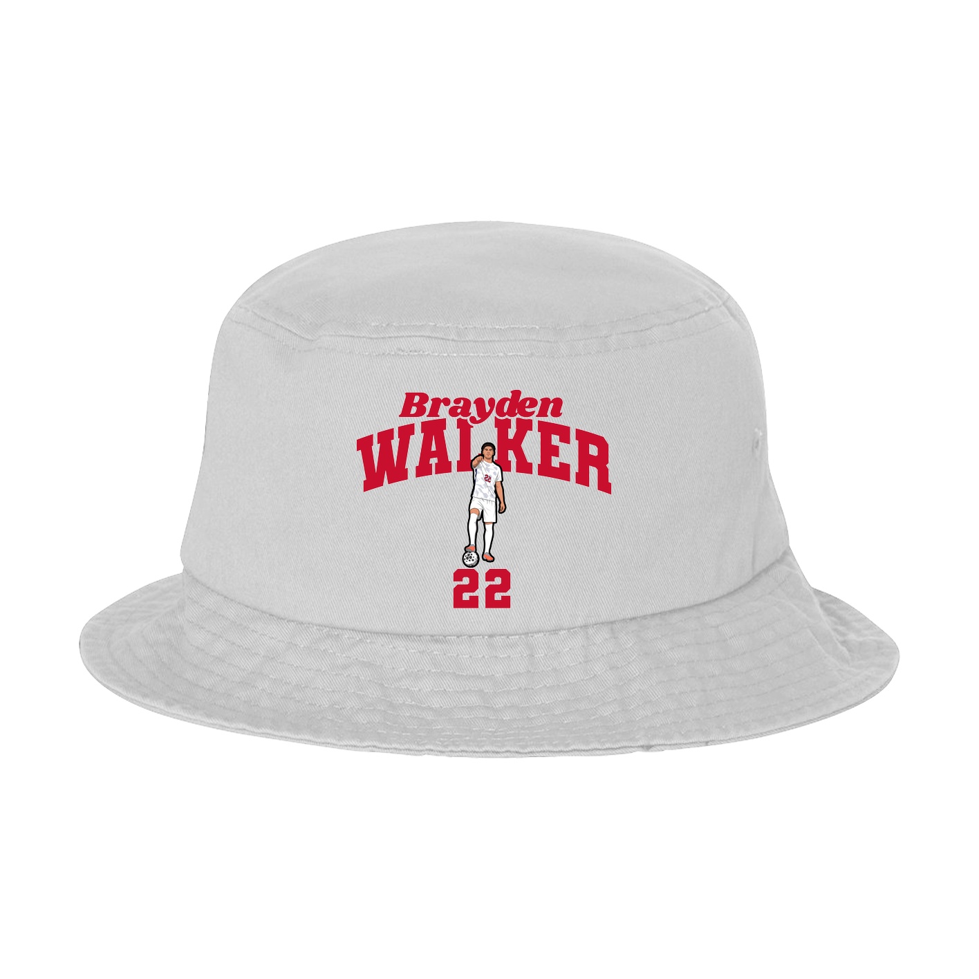 Bucket Cap — Signature Arch in White