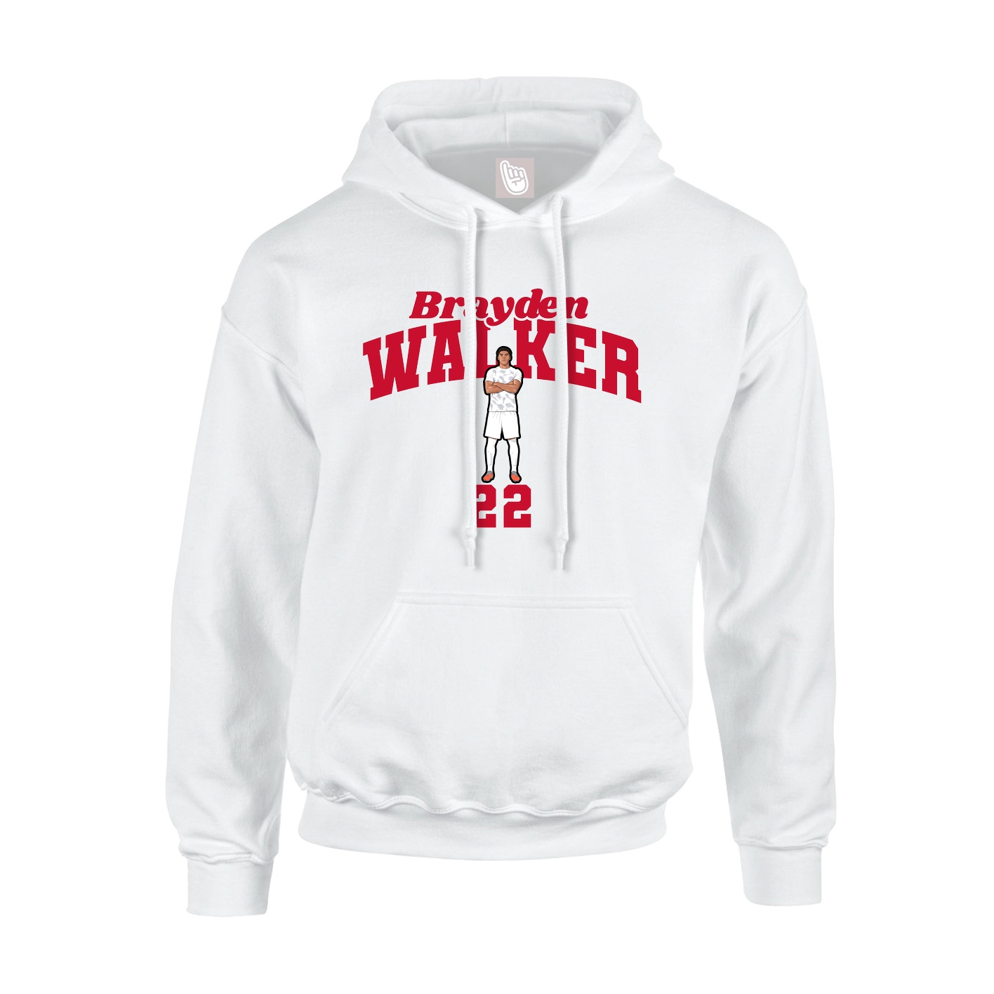 Hoodie — Signature Arch in White