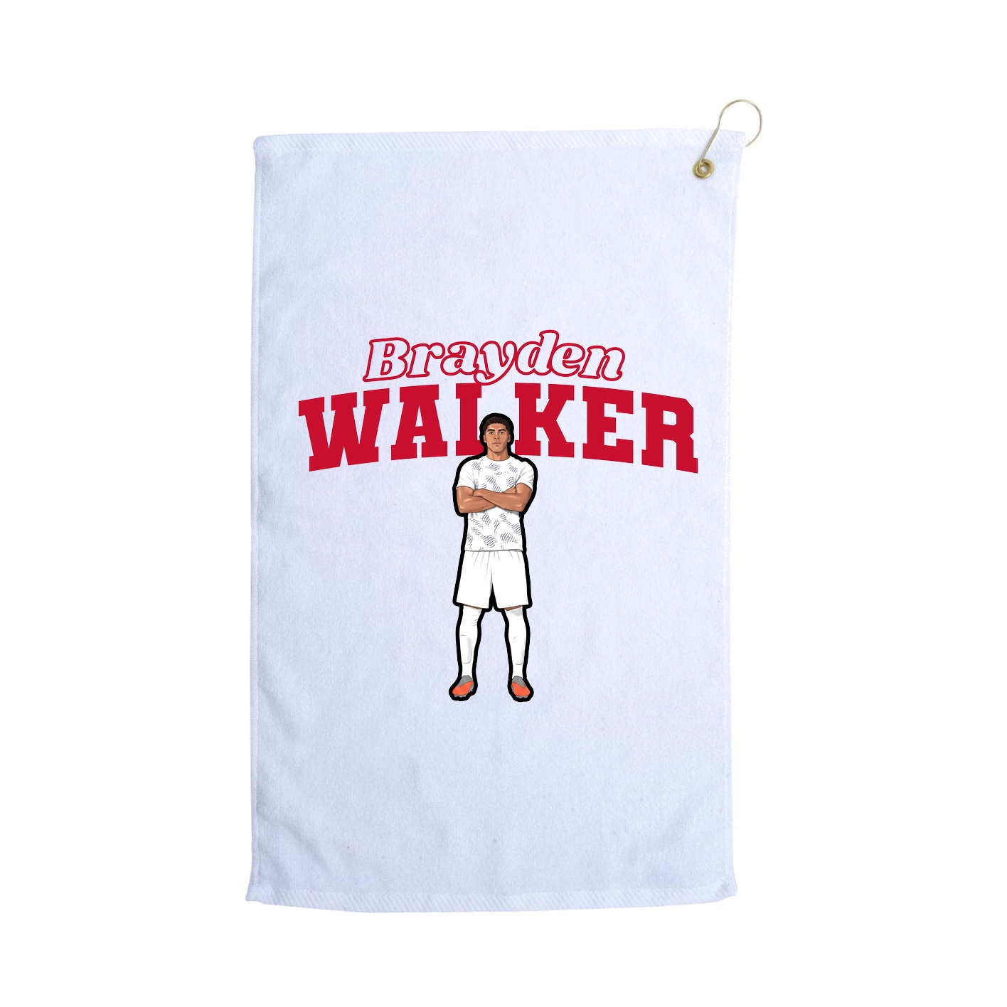 Golf Towel — Name Arch in White