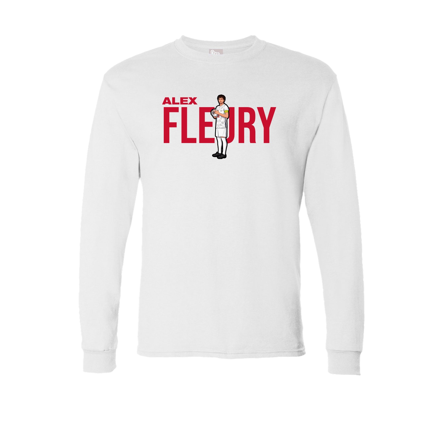Long Sleeve Tee — Player Name in White