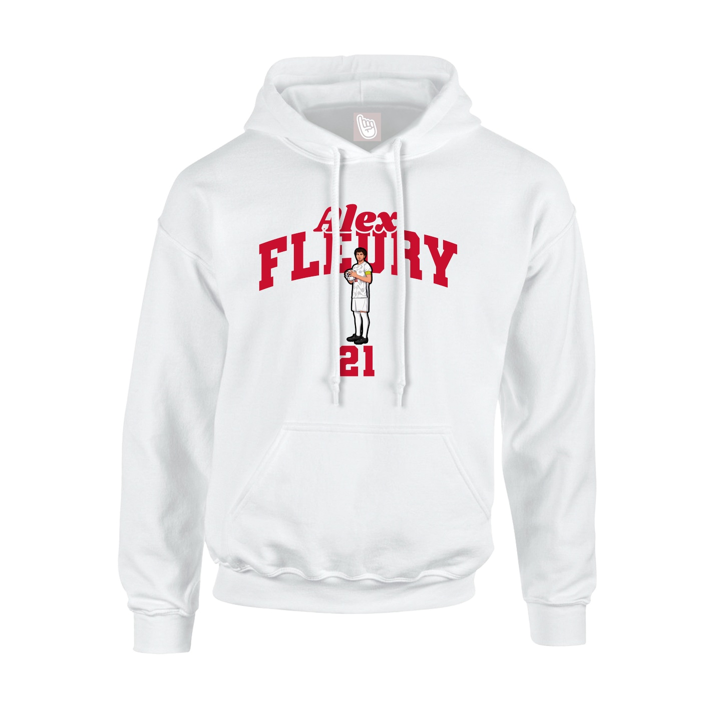 Hoodie — Signature Arch in White