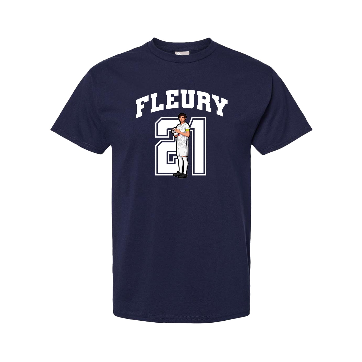Youth Tee — Number in Navy